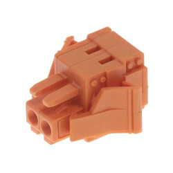 2 Position Terminal Block Plug, Female Sockets 0.150