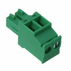 2 Position Terminal Block Plug, Female Sockets 0.150