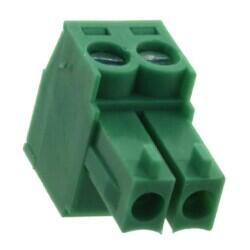 2 Position Terminal Block Plug, Female Sockets 0.138