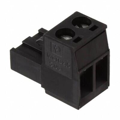 2 Position Terminal Block Plug, Female Sockets 0.200