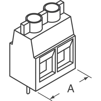 2 Position Wire to Board Terminal Block Horizontal with Board 0.375