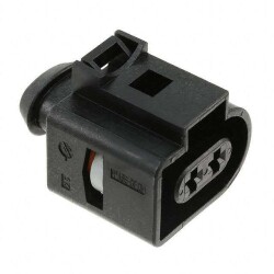 2 Rectangular Connectors - Housings Receptacle Black 0.236