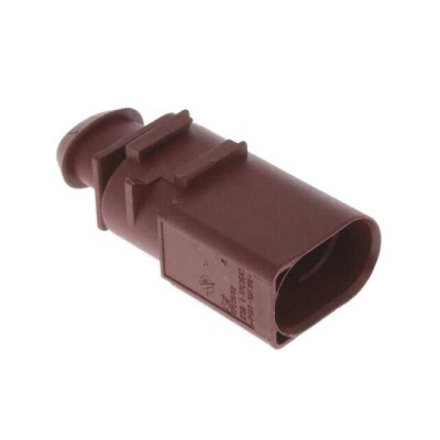 2 Rectangular Connectors - Housings Plug Black 0.236