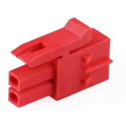 2 Rectangular Connectors - Housings Receptacle Red 0.118