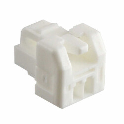 2 Rectangular Connectors - Housings Plug Natural 0.049