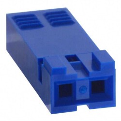 2 Rectangular Connectors - Housings Receptacle Blue 0.100