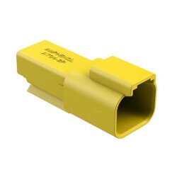 2 Rectangular Connectors - Housings Receptacle Yellow - 1