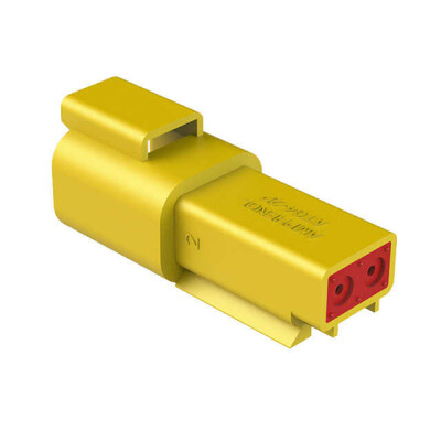 2 Rectangular Connectors - Housings Receptacle Yellow - 2