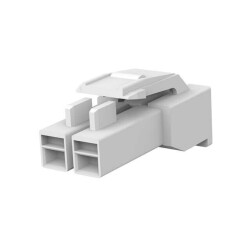 2 Rectangular Connectors - Housings Plug Natural 0.156