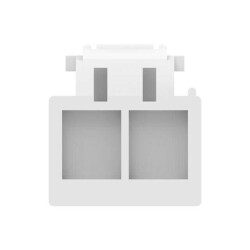 2 Rectangular Connectors - Housings Plug Natural 0.156