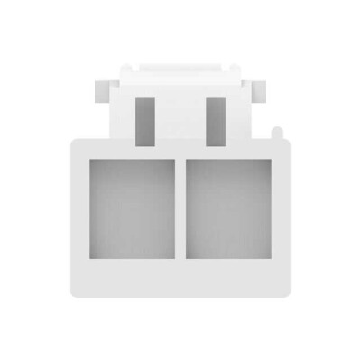 2 Rectangular Connectors - Housings Plug Natural 0.156