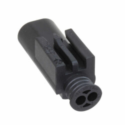 2 Rectangular Connectors - Housings Plug Yellow 0.157