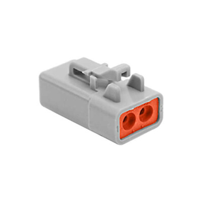 2 Rectangular Connectors - Housings Plug Gray - 2