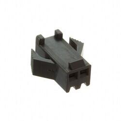 2 Rectangular Connectors - Housings Plug Black 0.098