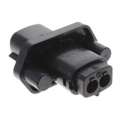 2 Rectangular Connectors - Housings Plug Black 0.300
