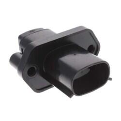 2 Rectangular Connectors - Housings Plug Black 0.300