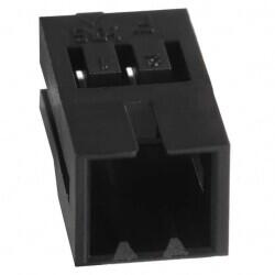 2 Rectangular Connectors - Housings Plug Black 0.079