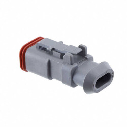 2 Rectangular Connectors - Housings Plug Gray - TE Connectivity Deutsch Connectors