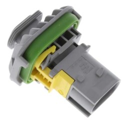 2 Rectangular Connectors - Housings Plug Gray 0.236