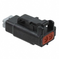 2 Rectangular Connectors - Housings Plug Gray - TE Connectivity Deutsch Connectors