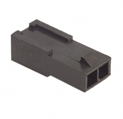 2 Rectangular Connectors - Housings Plug Black 0.118