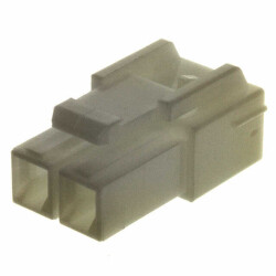 2 Rectangular Connectors - Housings Plug White 0.244