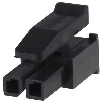 2 Rectangular Connectors - Housings Receptacle Black 0.118