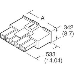 2 Rectangular Connectors - Housings Receptacle Black 0.118
