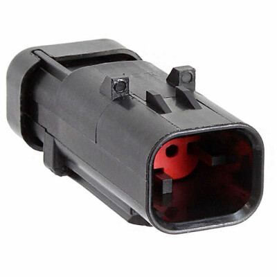 2 Rectangular Connectors - Housings Receptacle Black 0.177