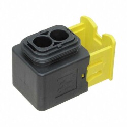 2 Rectangular Connectors - Housings Receptacle Black 0.354
