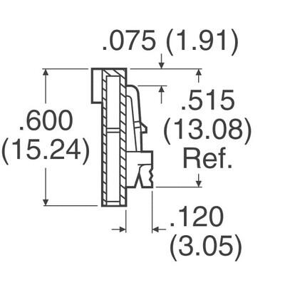 2 Rectangular Connectors - Housings Receptacle Black 0.100