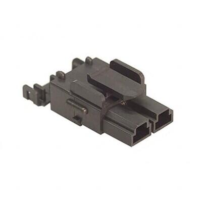 2 Rectangular Connectors - Housings Receptacle Black 0.394