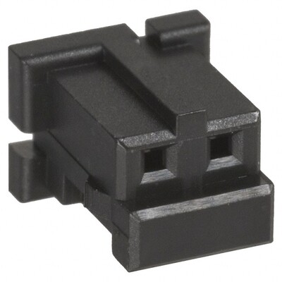 2 Rectangular Connectors - Housings Receptacle Black 0.079