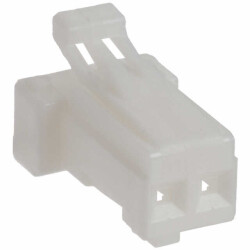 2 Rectangular Connectors - Housings Receptacle White 0.098