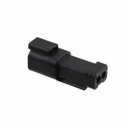 2 Rectangular Connectors - Housings Receptacle Black - 1