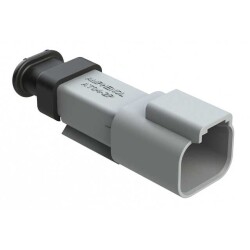 2 Rectangular Connectors - Housings Receptacle Gray - Amphenol Sine Systems Corp