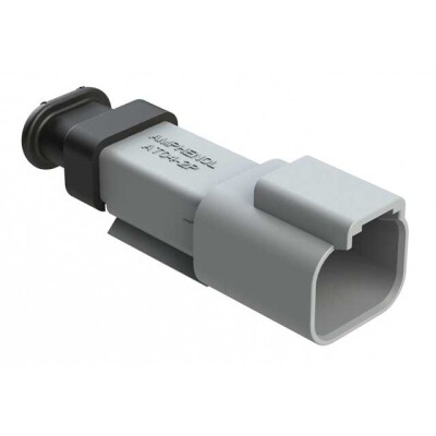 2 Rectangular Connectors - Housings Receptacle Gray - 1