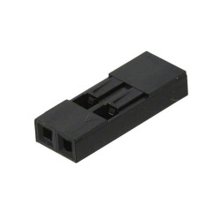 2 Rectangular Connectors - Housings Receptacle Black 0.100