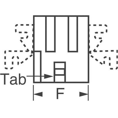 2 Rectangular Connectors - Housings Receptacle Natural 0.264