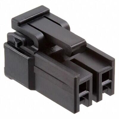 2 Rectangular Connectors - Housings Socket Black 0.156