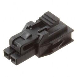 2 Rectangular Connectors - Housings Receptacle Black 0.098