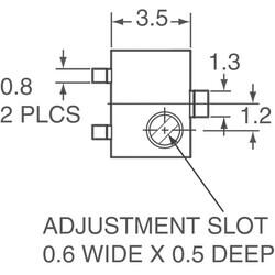 20 kOhms 0.25W, 1/4W Gull Wing Surface Mount Trimmer Potentiometer Cermet 5.0 Turn Top Adjustment - Bourns Inc. (1)
