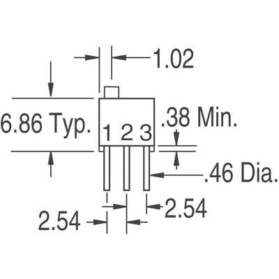 20 kOhms 0.25W, 1/4W PC Pins Through Hole Trimmer Potentiometer Cermet 12.0 Turn Top Adjustment - 3