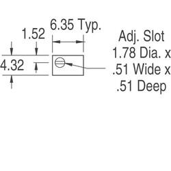 Bourns 3266W-1-502 Trimmer Potentiometer – 5K Ohm, 0.25W, PCB Pin, Cermet – 10-Pack
