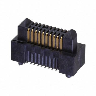 20 Position Connector Header, Center Strip Contacts Surface Mount Gold - 1