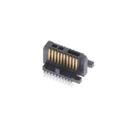 20 Position Connector Header, Center Strip Contacts Surface Mount Gold - 1