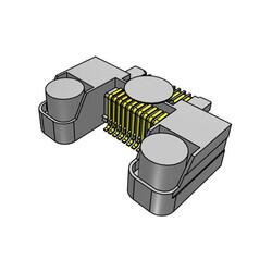 20 Position Connector Header, Center Strip Contacts Surface Mount, Right Angle Gold - Samtec Inc.