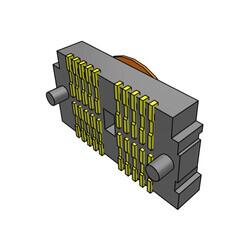 20 Position Connector Header, Outer Shroud Contacts Surface Mount Gold - Samtec Inc. (1)