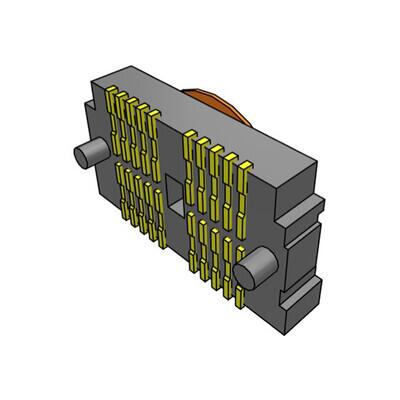 20 Position Connector Header, Outer Shroud Contacts Surface Mount Gold - 2