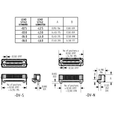 20 Position Connector Self Mating, Non-Gendered Surface Mount Gold - 2
